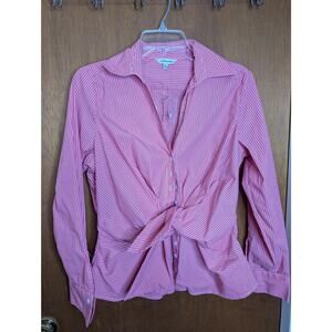 J. Peterman faux wrap shirt